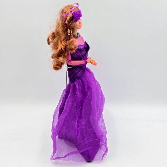 Purple Passion 1995 Barbie Doll Brunette Readhead Mattel Dress Earrings 13555 Re - Picture 9 of 16